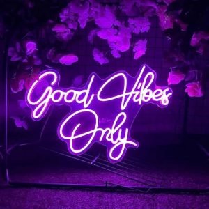 good vibes neon sign good vibes only neon sign