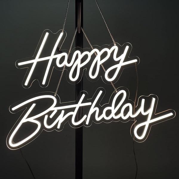 happy birthday neon