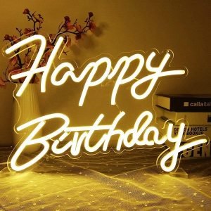 neon birthday happy birthday lights