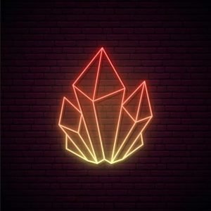 crystal neon sign