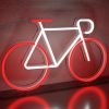 red white bicycle bicycle neon sign